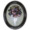 plum and lavender calla lilies preserved and framed                               