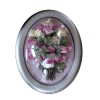 roses, lilies and queen anne's lace hand-tied preserved bouquet