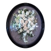 All white cascade bouquet freeze dried in 20 x 24 dome frame