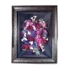roses, delphinium and stephanotis preserved