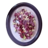 red and lavender roses, white dendrobium orchids cascade preserved